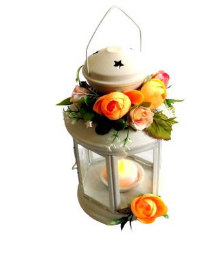 felinar decorat cu flori 42635