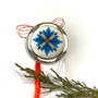 Brosa , martisor cu broderie manuala