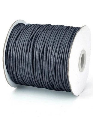 Ata din poliester cerata, 1 mm, gri inchis-1167