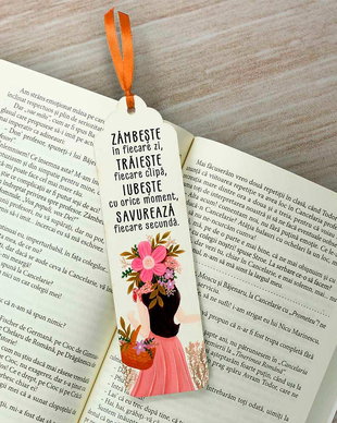 Semn de carte cu mesaj