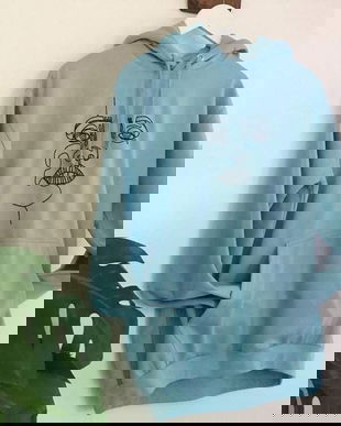 Hanorac brodat manual, Hanorac unisex, Hanorac pictat, Hanorac one line, Bluza unisex brodata manual, Abstract one line, Bluza unisex, Bluza cu gluga, Hanorac one line, One line faces