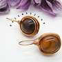 Cercei handmade unicat - agate si cupru (cod753)