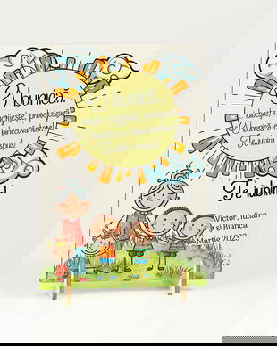 Cadou pentru bunica - felicitare din lemn