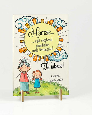 Felicittare cu mesaj -martisor pentru mamaia, bunica
