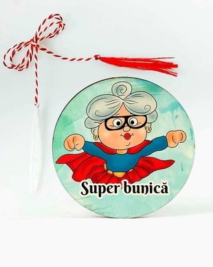 Martisor personalizat super bunica / super mamaie