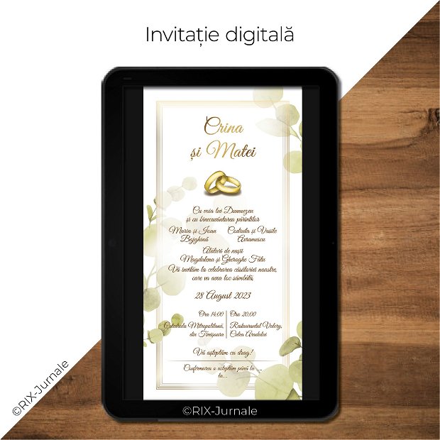 Invitație de nuntă EUCALIPT