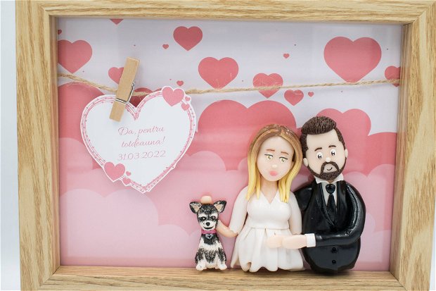 Ramă Love cu figurine personalizate