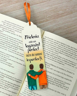 Semn de carte din lemn personalizat pentru prieteni