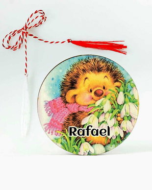 Martisor cu arici personalizat cu nume