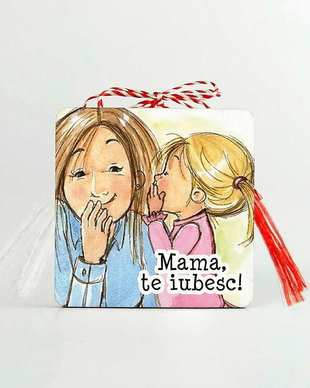 Martisor din lemn pentru mama