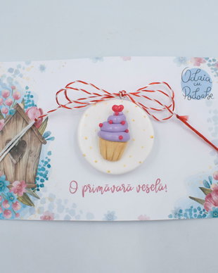 Mărțișor brioșă | Personalizat handmade | Lut polimeric
