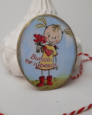 Martisor cu magnet pentru bunica