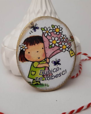 Martisor cu magnet pentru bunica