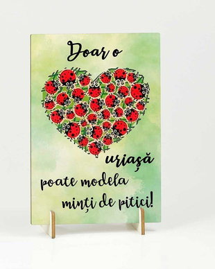 Felicitare cu mesaj educatoare, invatatoare - martisor