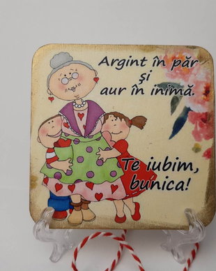 Felicitare pentru bunica - martisor