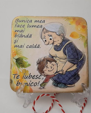 Felicitare pentru bunica - martisor