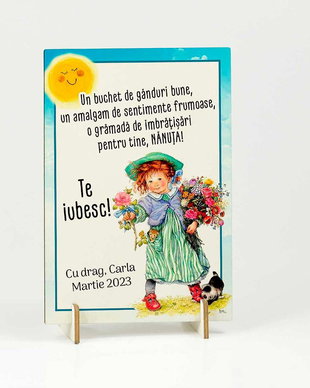 Felicitare cu mesaj nanuta, nasa, matusa - martisoare
