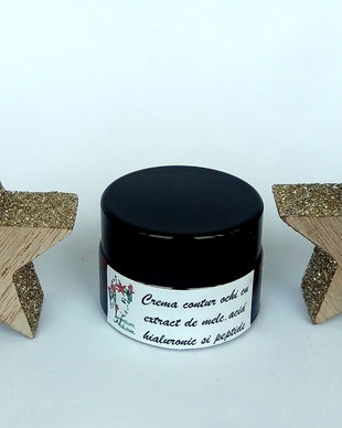 Crema antirid forte in jurul ochilor, pentru riduri profunde cu extract de melc, peptide si acid hialuronic pur
