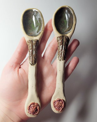 Set lingurite ceramice- Rose