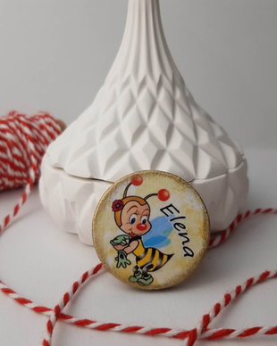 Martisor albinuta  cu nume