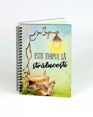 Agenda de lemn - cadou personalizat cu mesaj