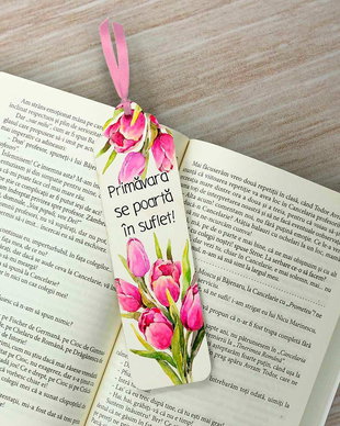 Semn de carte martisor cu flori