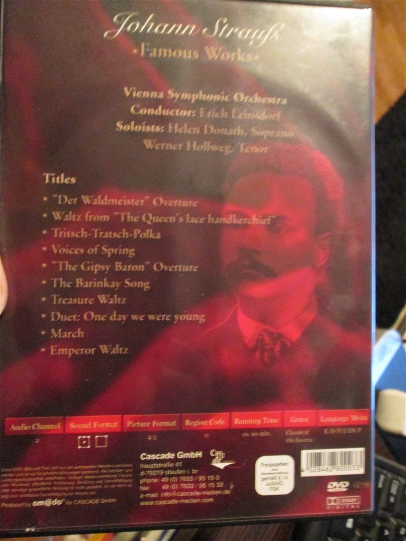 DVD -Johann Strauss- Famous works