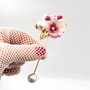 Rezervat Broșă Ac - Pink Powder Flowers Pearls
