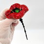 Rezervat Broșă Mac - My Precious Red Poppy