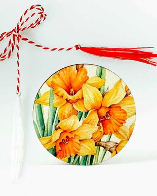 Martisor personalizat cu narcise