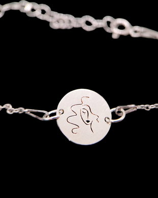 Bratara-Martisor din argint rodiat 925 "Femeie"