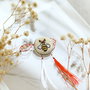 Brosa - martisor albinuta brodata manual