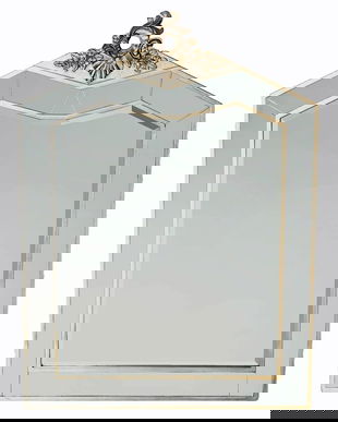 Oglinda venetiana din cristal cu decoratiuni