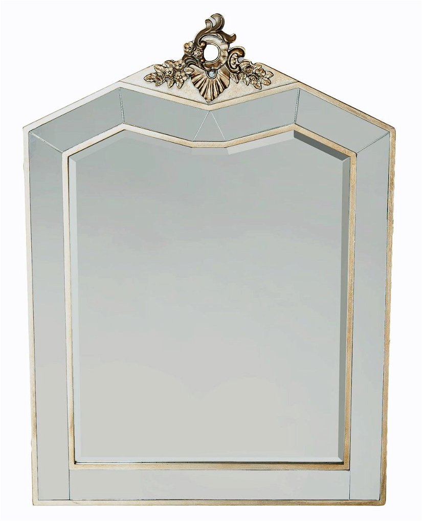 Oglinda venetiana din cristal cu decoratiuni