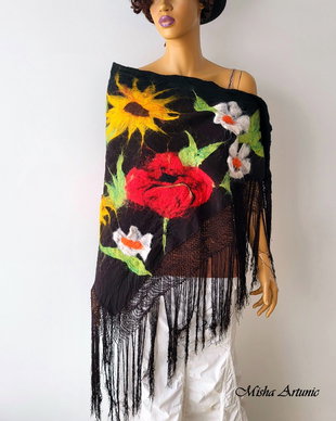 Sal cu flori de vara impaslite, hippie, gipsy
