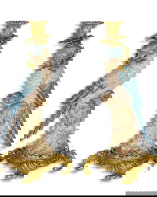 Set sfesnice cu papagal din portelan cu bronz