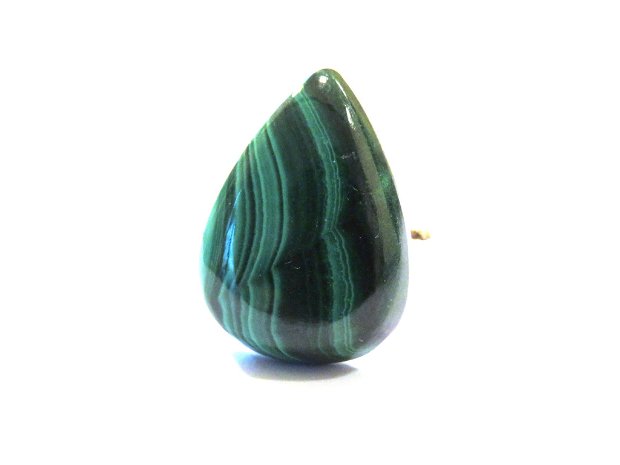 Inel Malachit natural si Argint 925 - IN686 - Inel verde reglabil, cadou romantic, inel pietre semipretioase, cadou sotie, cristale vindecatoare