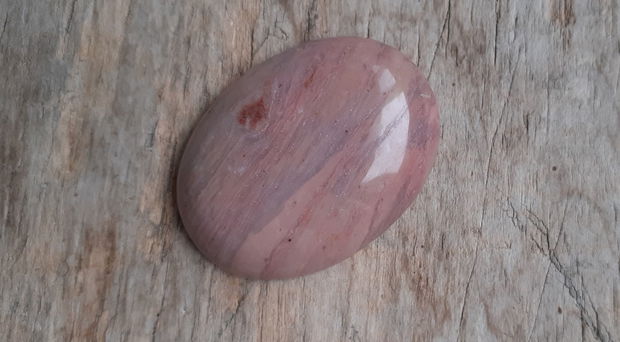 Cabochon rodonit roz, 40x30 mm