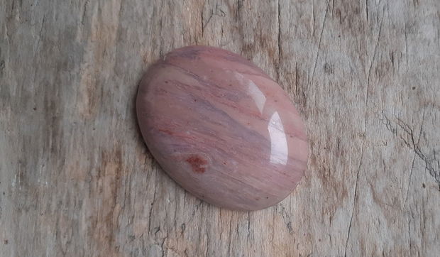 Cabochon rodonit roz, 40x30 mm