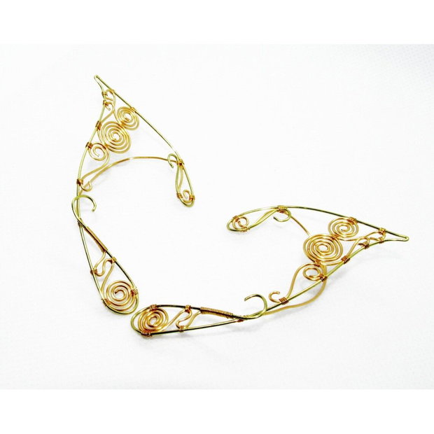 Cercei urechi de elf Golden Swirls