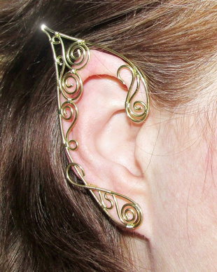 Cercei urechi de elf Golden Swirls