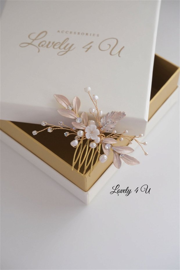 WENDY *Accesoriu Floral cu perle și cristale Swarovski- Colecția de lux