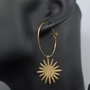 Cercei asimetrici din inox si perle,  cercei statement, cercei handmade