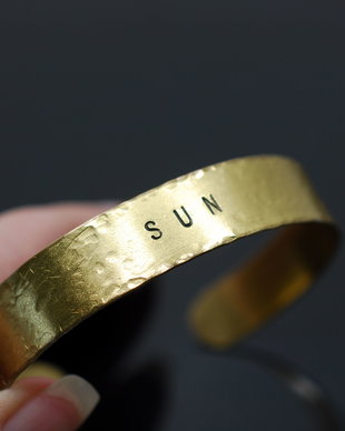 Brățară SUN din alama sau cupru texturat