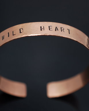 Brățară WILD HEART din alama sau cupru texturat