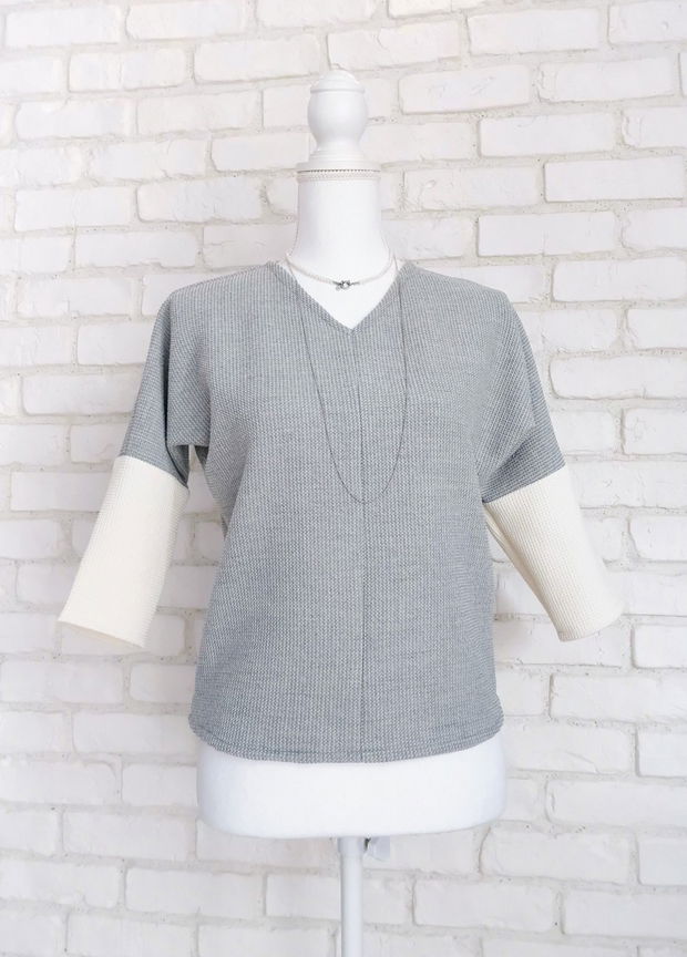 Bluza Lejera Bleumarin cu Crem