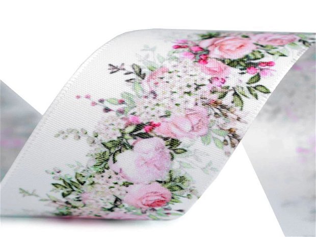 Banda decor 4 cm latime- imprimeu floral - 430537
