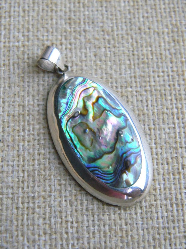 Pandantiv paua shell si argint (C84)