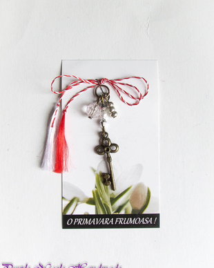 Martisor - pandantiv cheita, margele