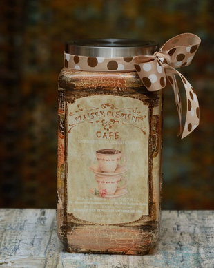 Borcan de depozitare Cafea vintage, unicat